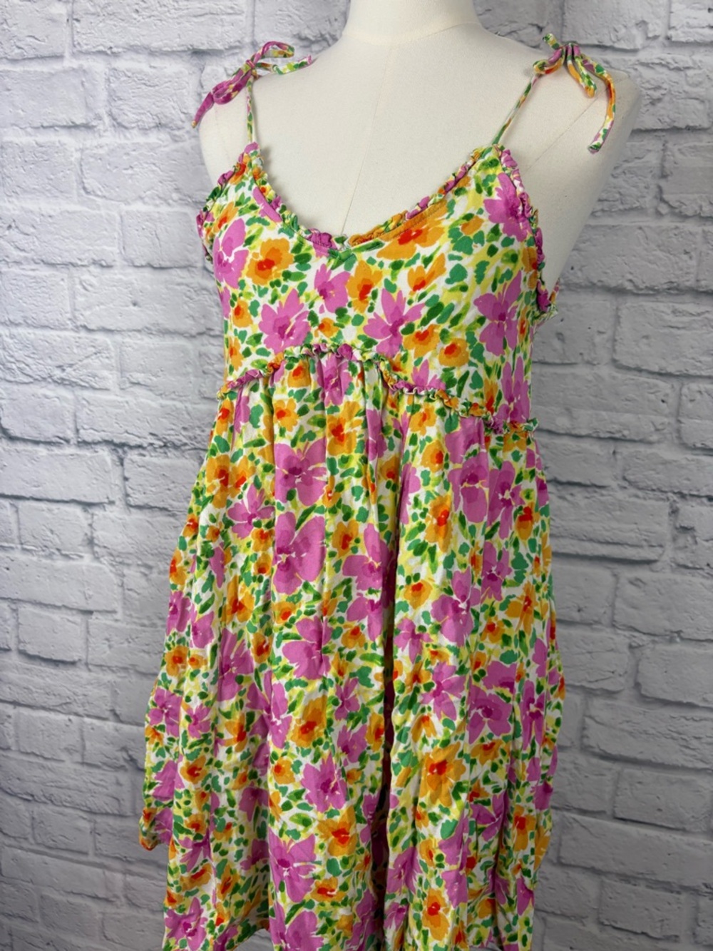 Patrons of Peace Mini Dress Sundress Floral size XS - Picture 3 of 7